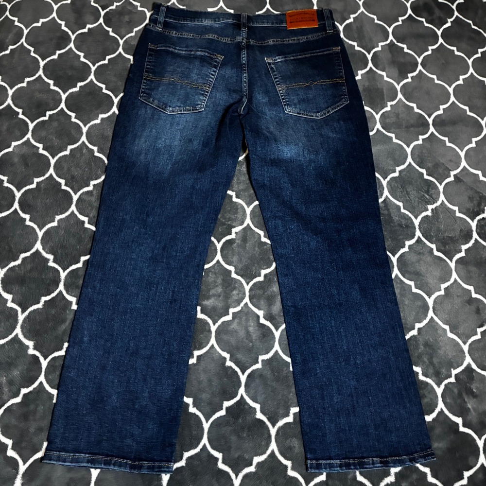 Lucky Brand 223 Straight Leg Mens Jeans 34x30 Dark Blue Wash Stretch Denim NEW - Picture 7 of 10